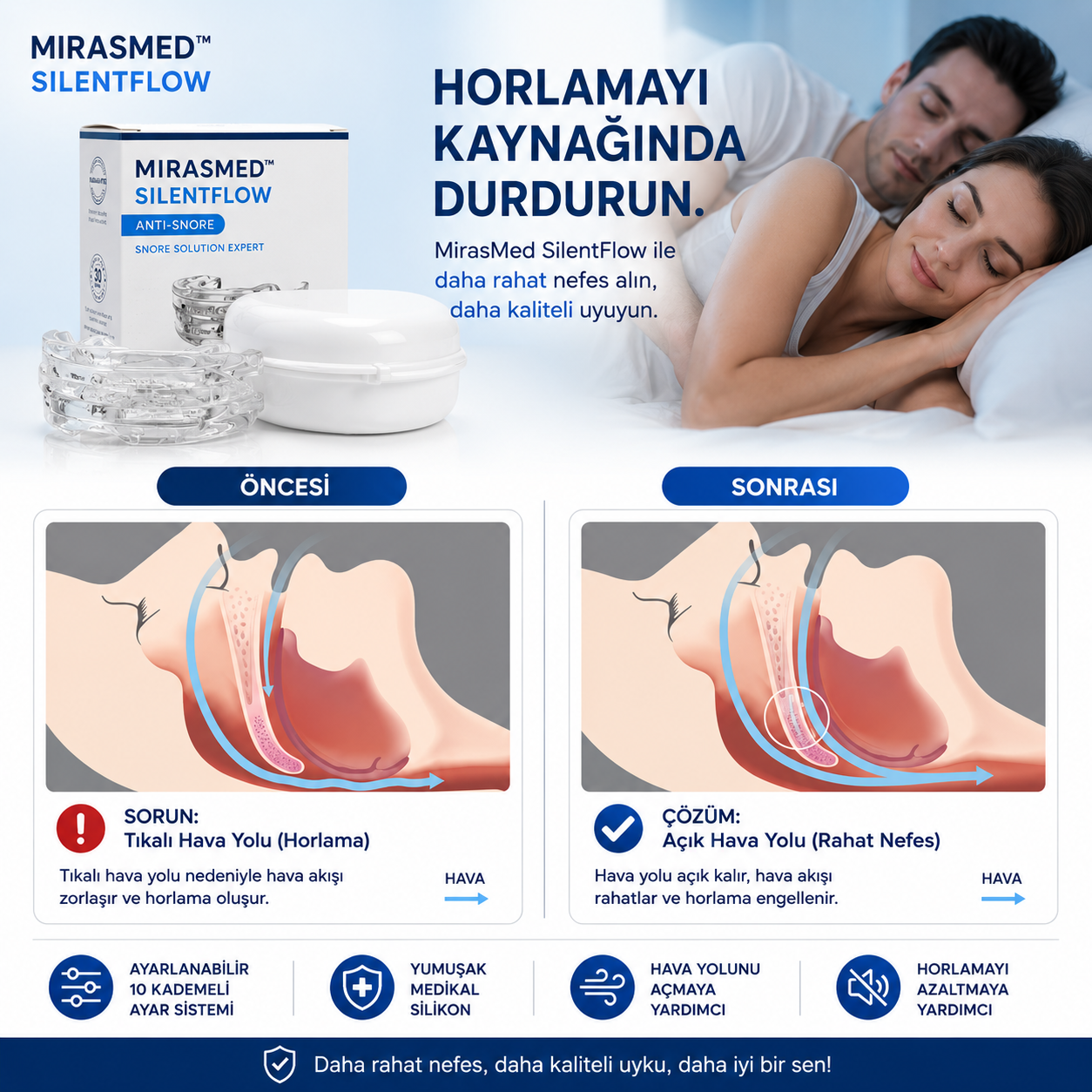 SilentFlow™ - Sessiz ve Rahat Bir Uykuya İlk Adım 🌙